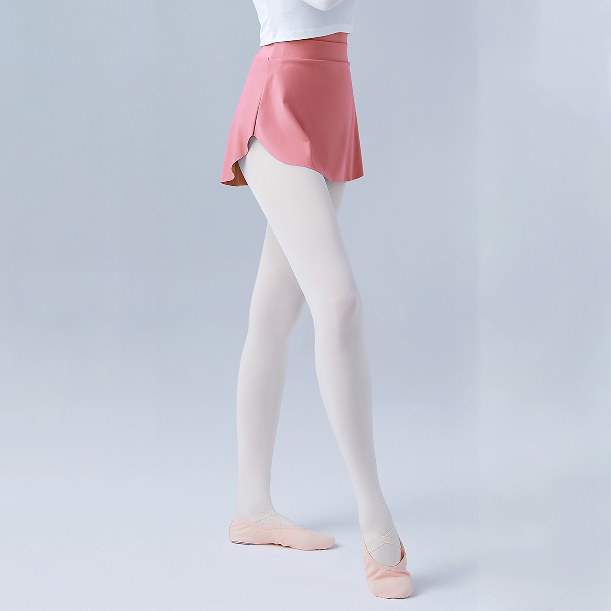 בלט לבוש אקטיבי חצאיות צבע טהור שחבור בגדי ריקוד נשים הצגה הדרכה גבוה ניילון 2026 - $21.99 –P3