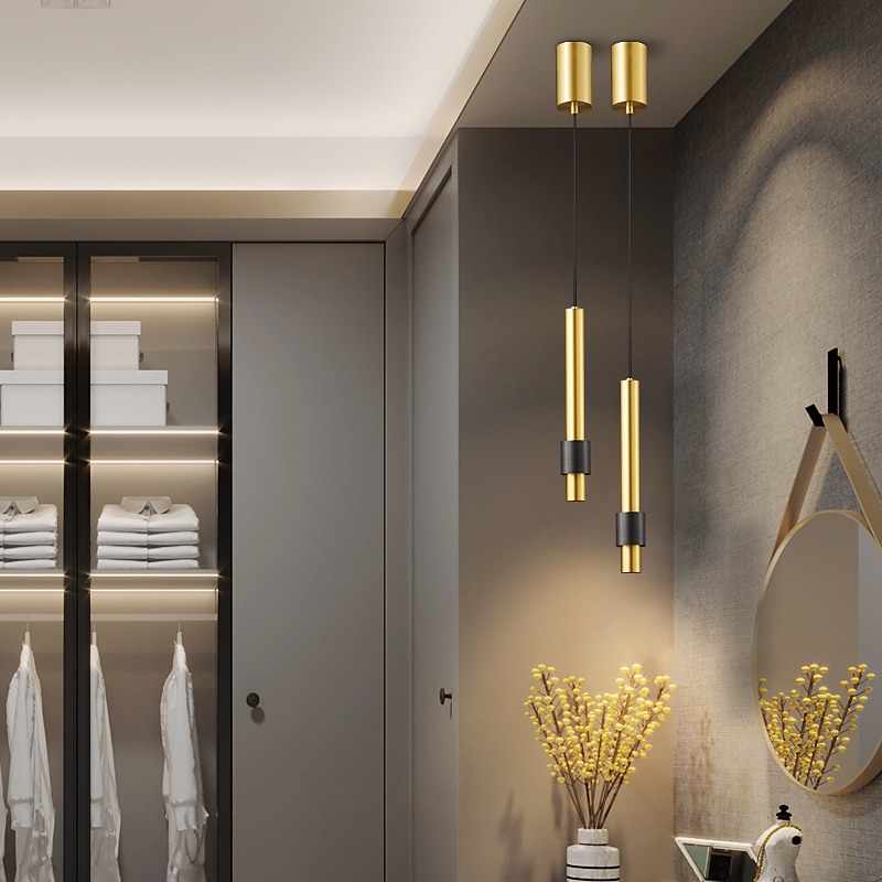 Lampada a sospensione da 30 cm a led in rame orientabile a sospensione, lampada a sospensione moderna mini lampada da soffitto a sospensione per cucina soggiorno camera da letto corridoio del 2025 a $229.99 –P2