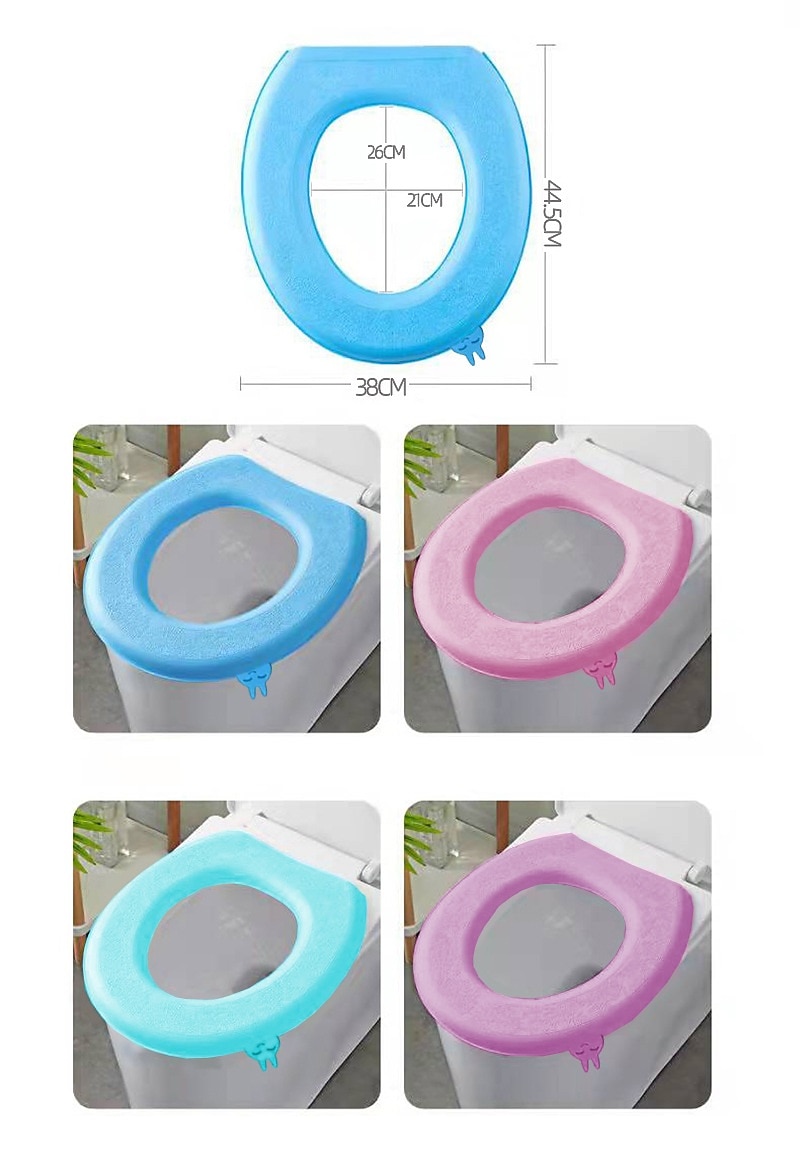 vanntett mykt toalettsetetrekk baderom vaskbart nærkrakkmatte pute pute o-form u-form toalettsete bidet toaletttrekk tilbehør 2025 - $12.99 –P4