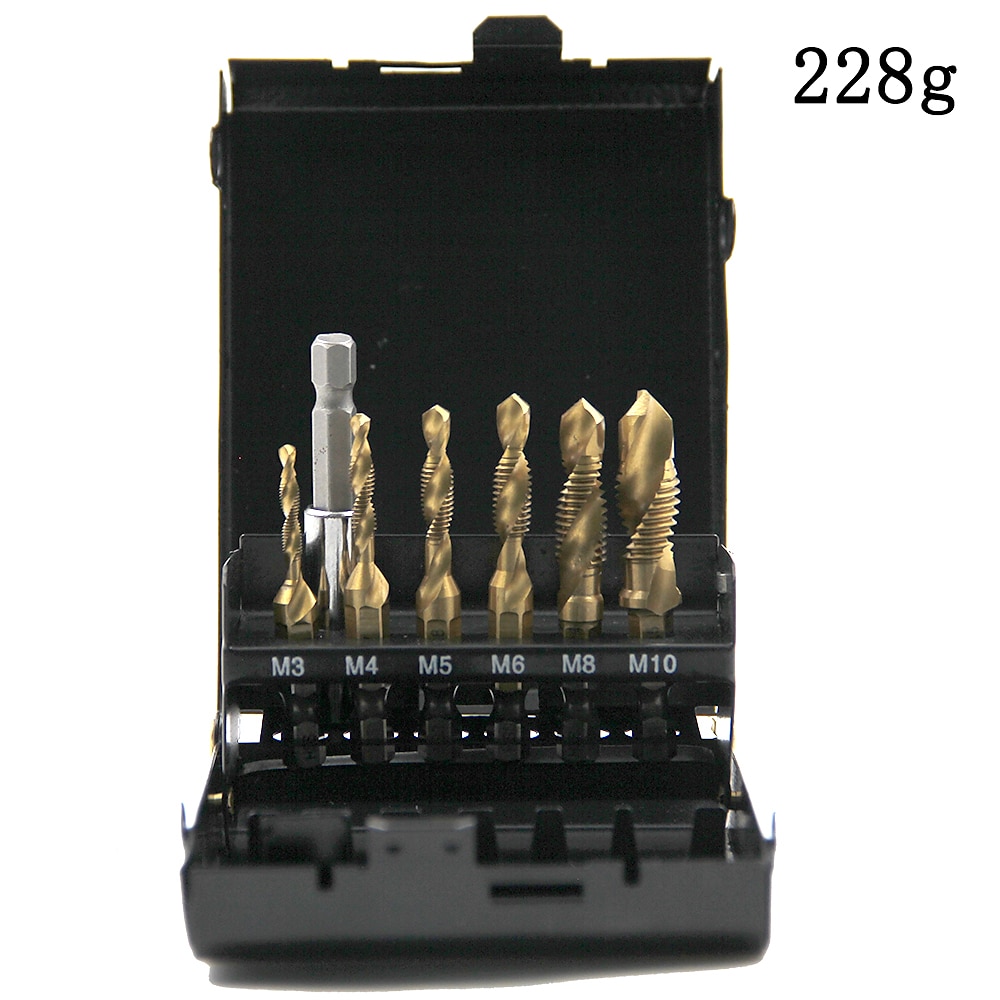 6pc HSS Composite Tap 60mm Extension Rod Drilling And Tapping Machine With Hole Tapping And Chamfering Tool Set 2025 - $21.99 –P10