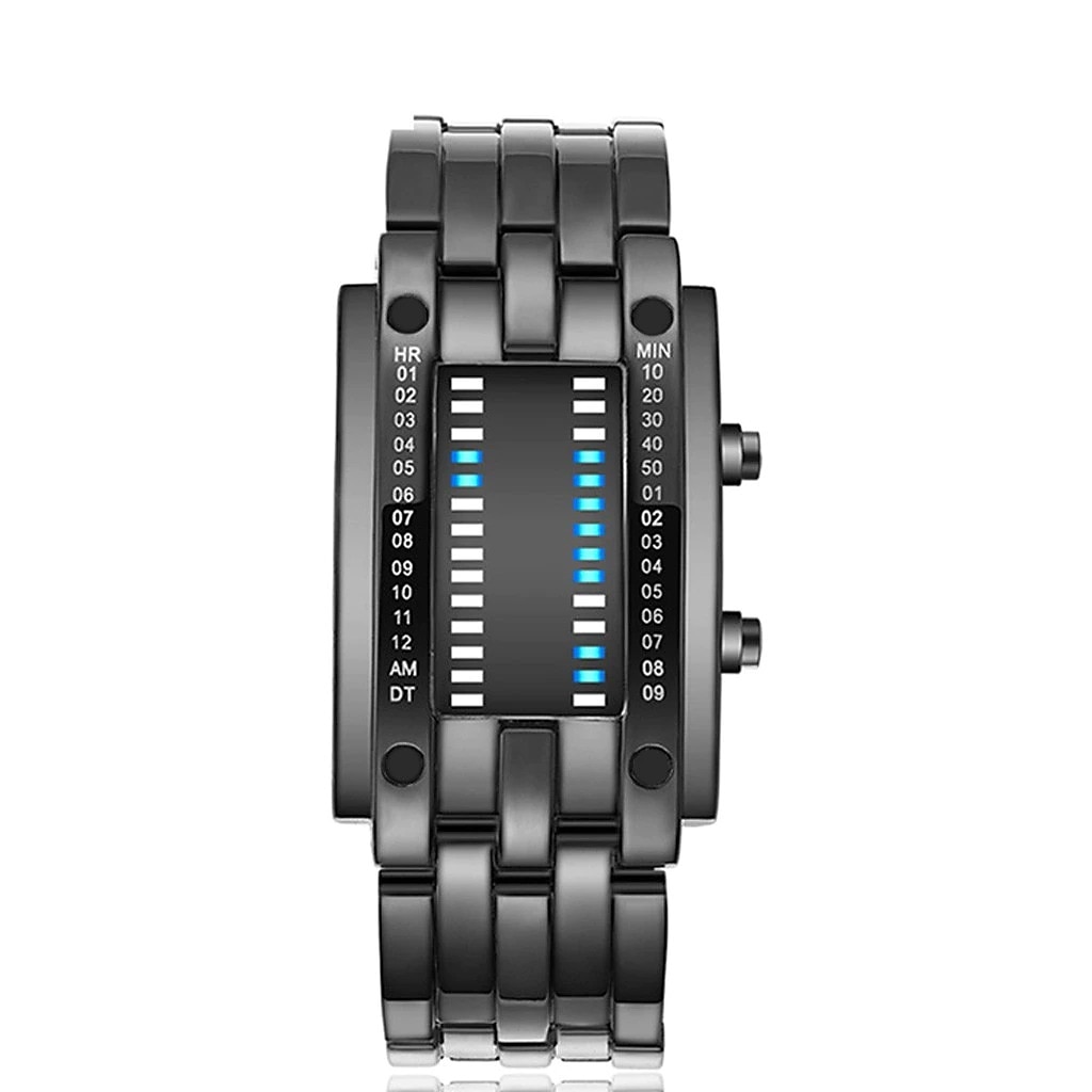 Digital Watch for Men Cool Fashion Wristwatch LED Light Stainless Steel Sports Bracelet Male Wrist Watch 2025 - $19.99 –P9