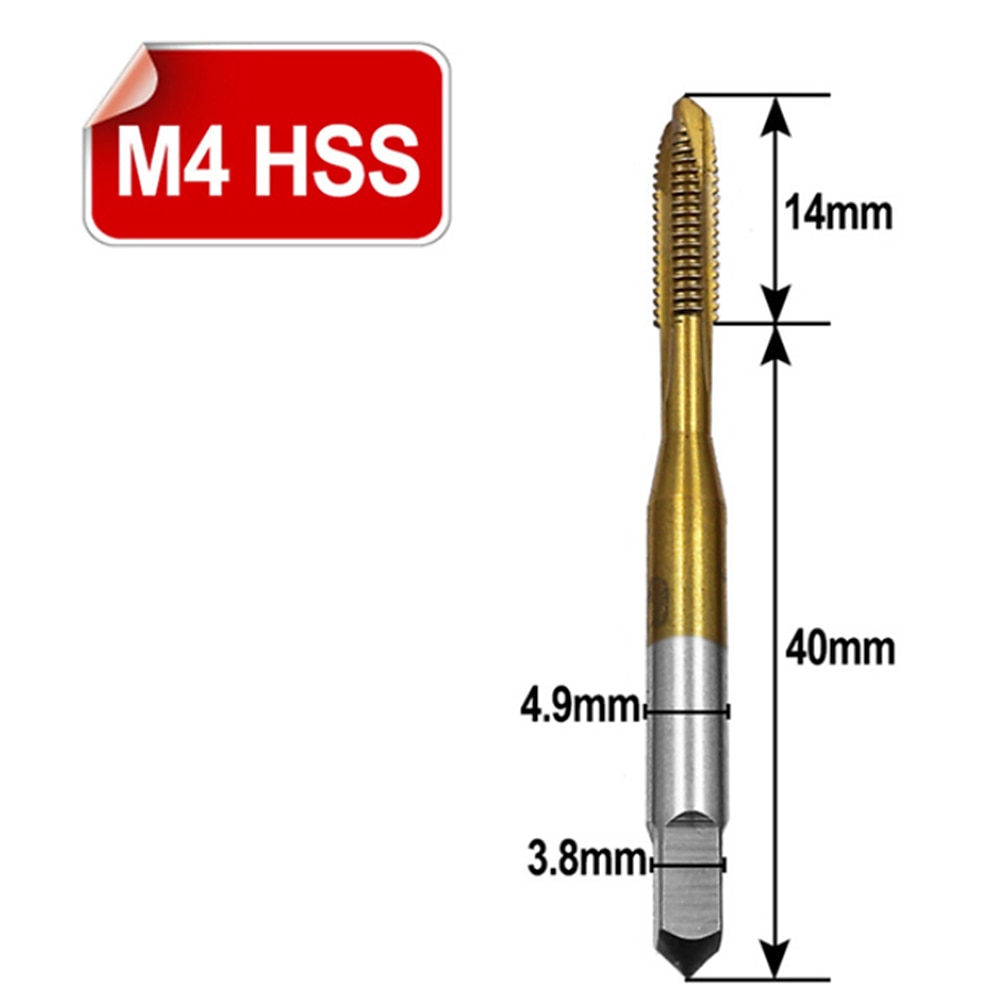 Straight Groove Tap M3-M8 High Speed Steel Tapping Internal Thread Hole Opener For Titanium-plated Screw Point Machine 2025 - $18.99 –P10