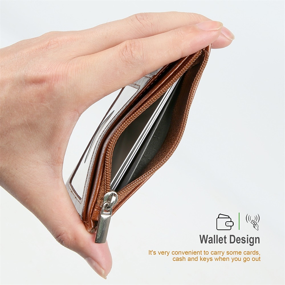Leather Credit Card Holder Men Women Rfid Business ID Badge Case Porte Bus Card Pass Name Card Cover Slim Wallet With Lanyard 2025 - $18.99 –P18