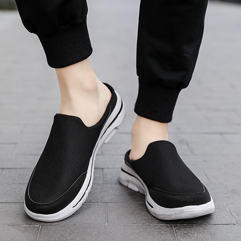 Mocasines de malla livianos sin cordones para hombre: mulas casuales cómodas y transpirables para caminar al aire libre en verano 2025 - $42.99 –P9