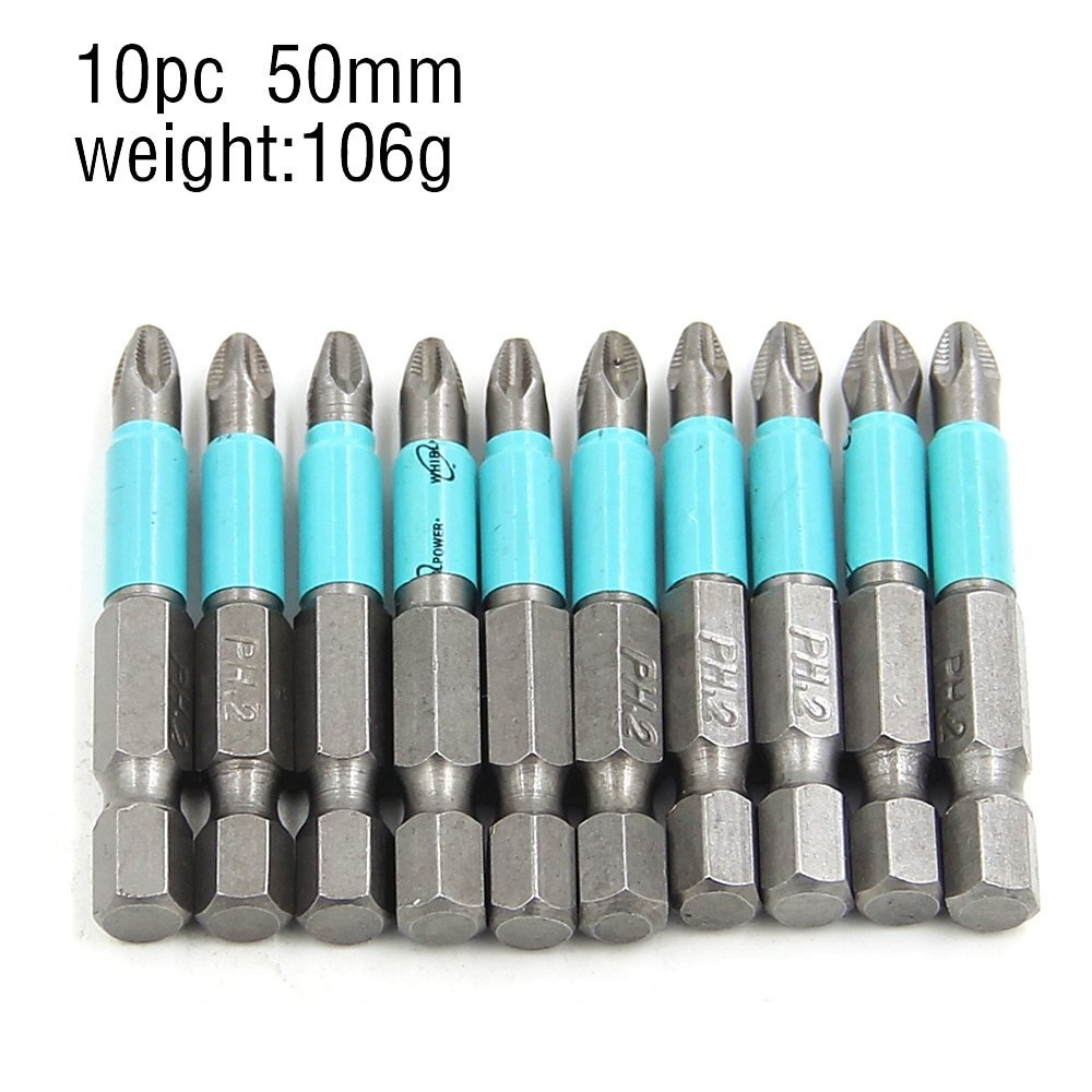 Противоскользящая магнитная головка с крестообразной головкой, высокая твердость, ручная дрель, винт, электрическая отвертка 25, 50, 70, 90, 100, 125, 150 мм, ph2 2026 - $7.99 –P4