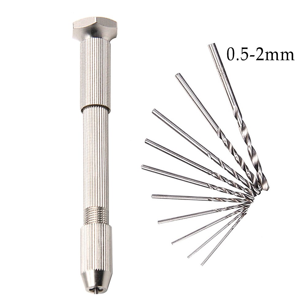 0.5-3mm Small Round Head Twist Drill Mini Micro Hand Drill Woodworking Drilling Tools Manual Twist Drill Bit Hand Tool Kit 2025 - $7.99 –P9