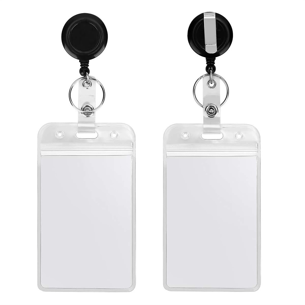 2pcs Porta-Cartão de ID Plástico Porta-Cartão de Nome Profissional à Prova d'Água Transparente para Mulheres e Homens de 2025 por €8.27 –P4