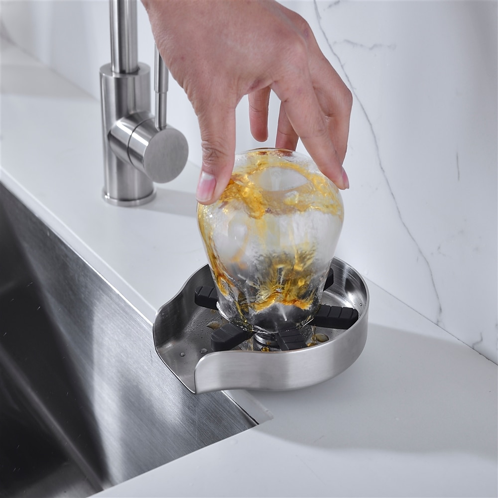 ruostumattomasta teräksestä valmistettu lasihuuhtelu pesualtaaseen, lasipullon kupin pesuaine pesualtaan kuppihuuhtelulaitteeseen Puhdista pesualtaan kiinnitystarvikkeet tuttipullolle, baariviinilasille ja muille kupeille 2026 - $97.99 –P3