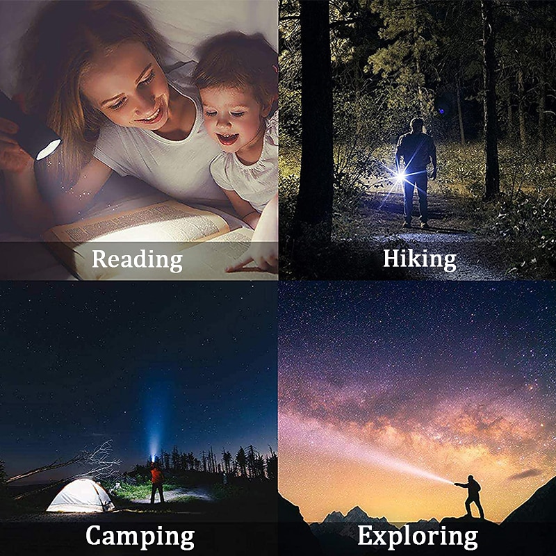 LED Tactical Flashlight T6 Super Bright Portable Torch Aluminum Alloy USB Rechargeable Outdoor Camping Tactical Flash Light 2026 - $14.49 –P9