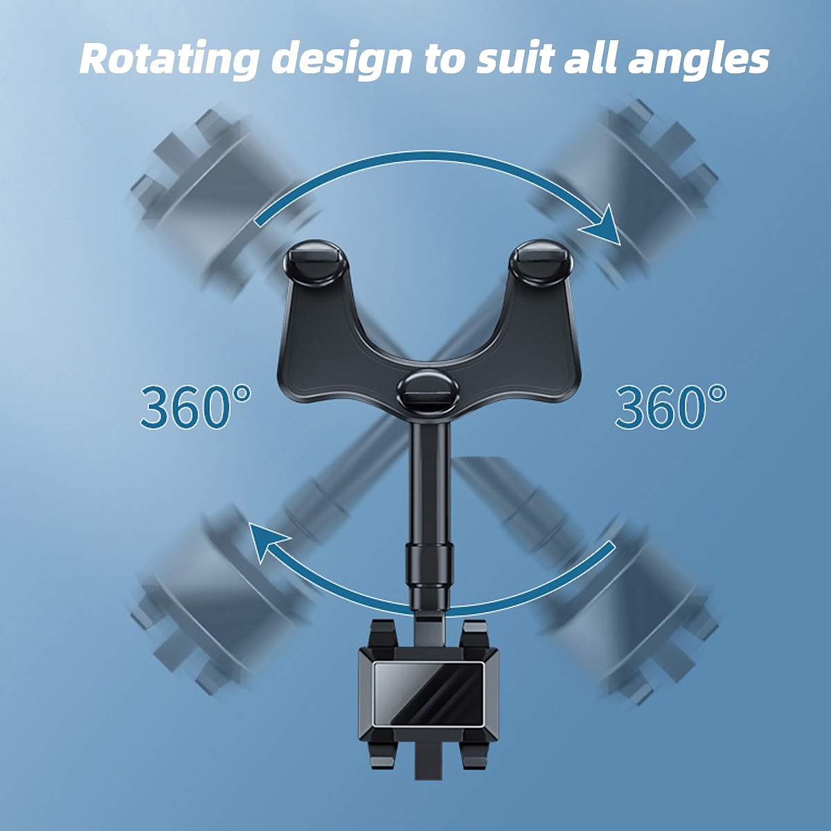 360° Rotate Review Mirror Phone Holder for Car Buckle Type Universal Adjustable Telescopic Car Rotatable Phone Holder for Car Compatible with All Mobile Phone Accessory 2025 - $18.99 –P5