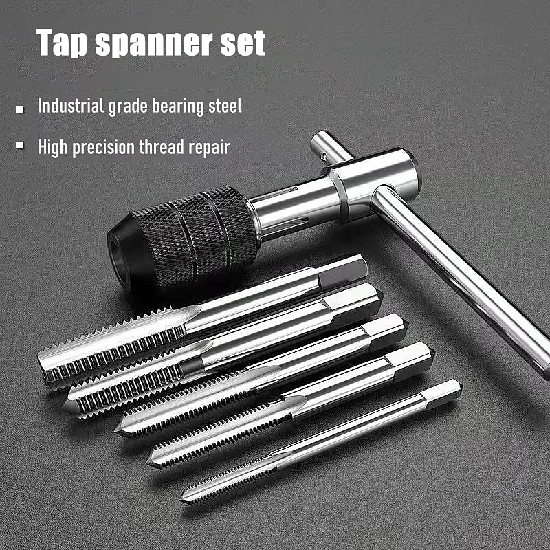 Portable 6pcs T-type Wrench Drill Set Hand Tapping Tools Machine Screw Thread Tap Twist Bit M3/M4/M5/M6/M8 Tap Set DIY Tool 2025 - $7.99 –P4