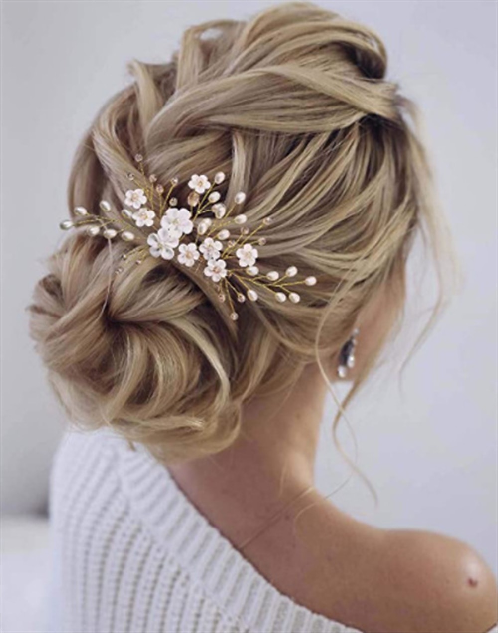 copricapo da sposa accessori per capelli in stile europeo e americano fatti a mano in morbida ceramica pettine per capelli con perle accessori da sposa del 2025 a $13.99 –P1
