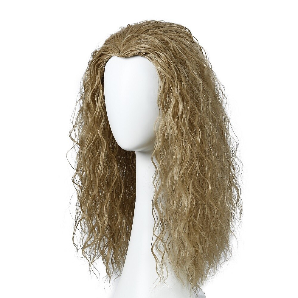 Perruque synthétique Love and Thunder cheveux bouclés à raie au milieu perruque fabriquée machine en cheveux synthétiques bruns perruques de fête cosplay mode marron  usage quotidien  fête  soirée de 2025 ? $27.99 –P4