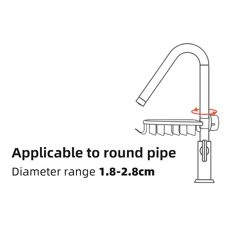 стеллаж для хранения смесителей, органайзер для раковины для мыла, губки, щетки, скруббера, органайзер для раковины, подходит для большинства кухонных смесителей и смесителей для ванной комнаты 2026 - $16.99 –P2