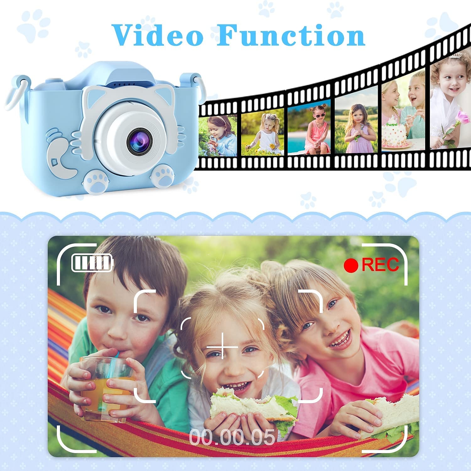Jucării cu cameră pentru copii pentru băieți de 6-10 ani Cameră video digitală pentru copii cu husă din silicon moale de desene animate cel mai bun cadou pentru festivalul de aniversare de Crăciun 2025 - $51.99 –P4