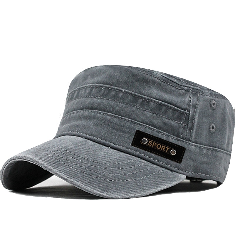 Four Seasons Casual Washed Cotton Flat Top Hat Unique Design Vintage Adjustable Fisher Caps Men Women Cap 2025 - $14.99 –P4