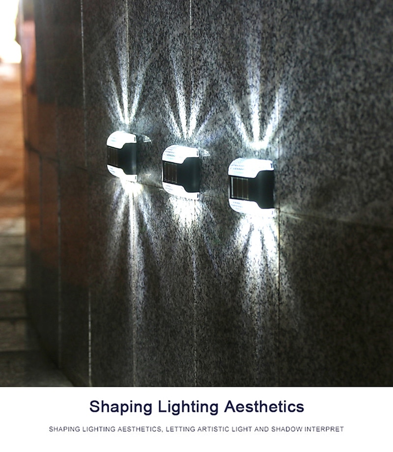 4/8 stks solar wandlampen outdoor led veranda licht outdoor waterdichte tuin decoratie wandlamp slimme lichtregeling gevoel binnenplaats balkon hek hoekverlichting zonne-verlichting 2025 - $23.99 –P8