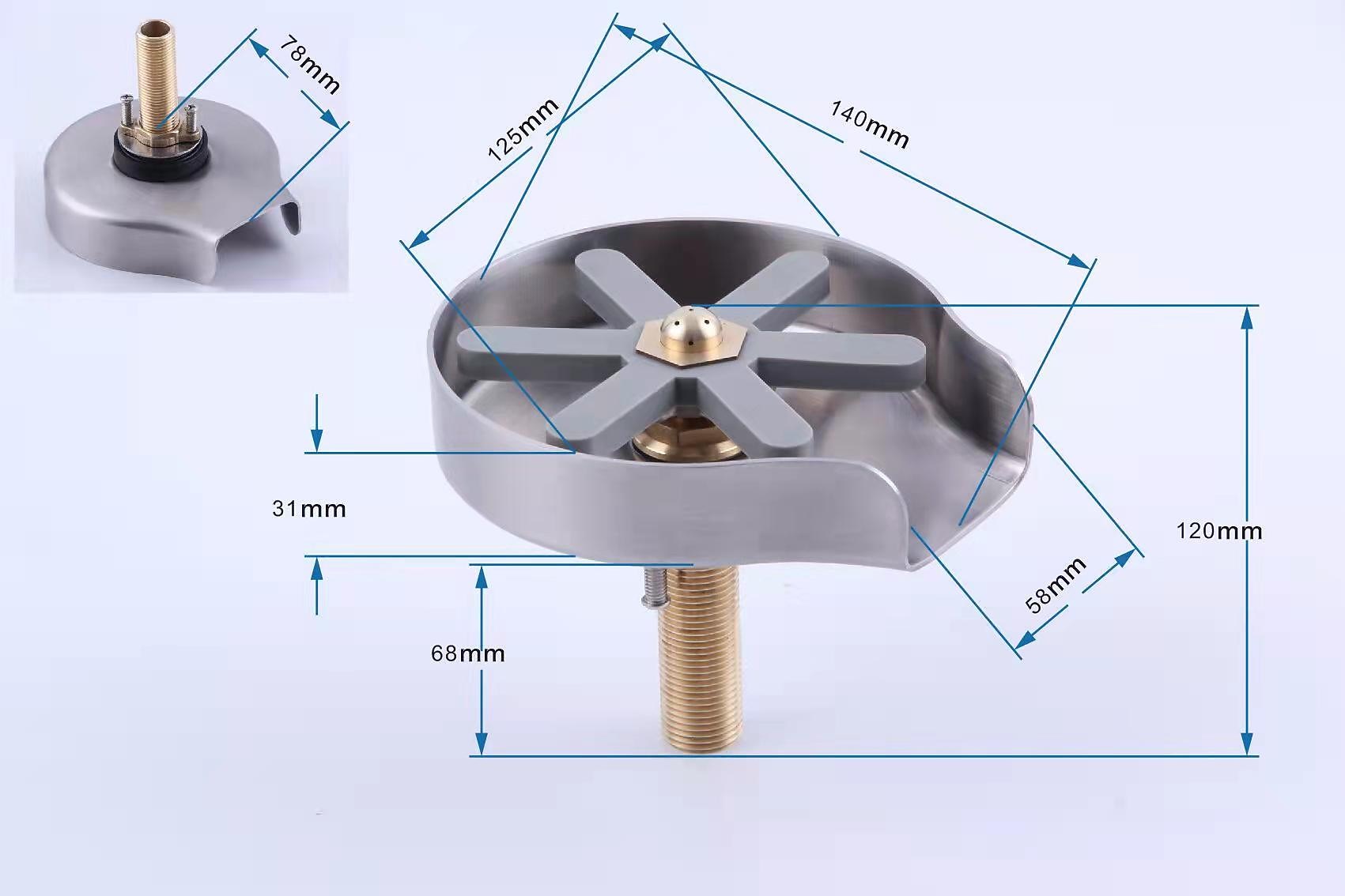 ruostumattomasta teräksestä valmistettu lasihuuhtelu pesualtaaseen, lasipullon kupin pesuaine pesualtaan kuppihuuhtelulaitteeseen Puhdista pesualtaan kiinnitystarvikkeet tuttipullolle, baariviinilasille ja muille kupeille 2026 - $97.99 –P1
