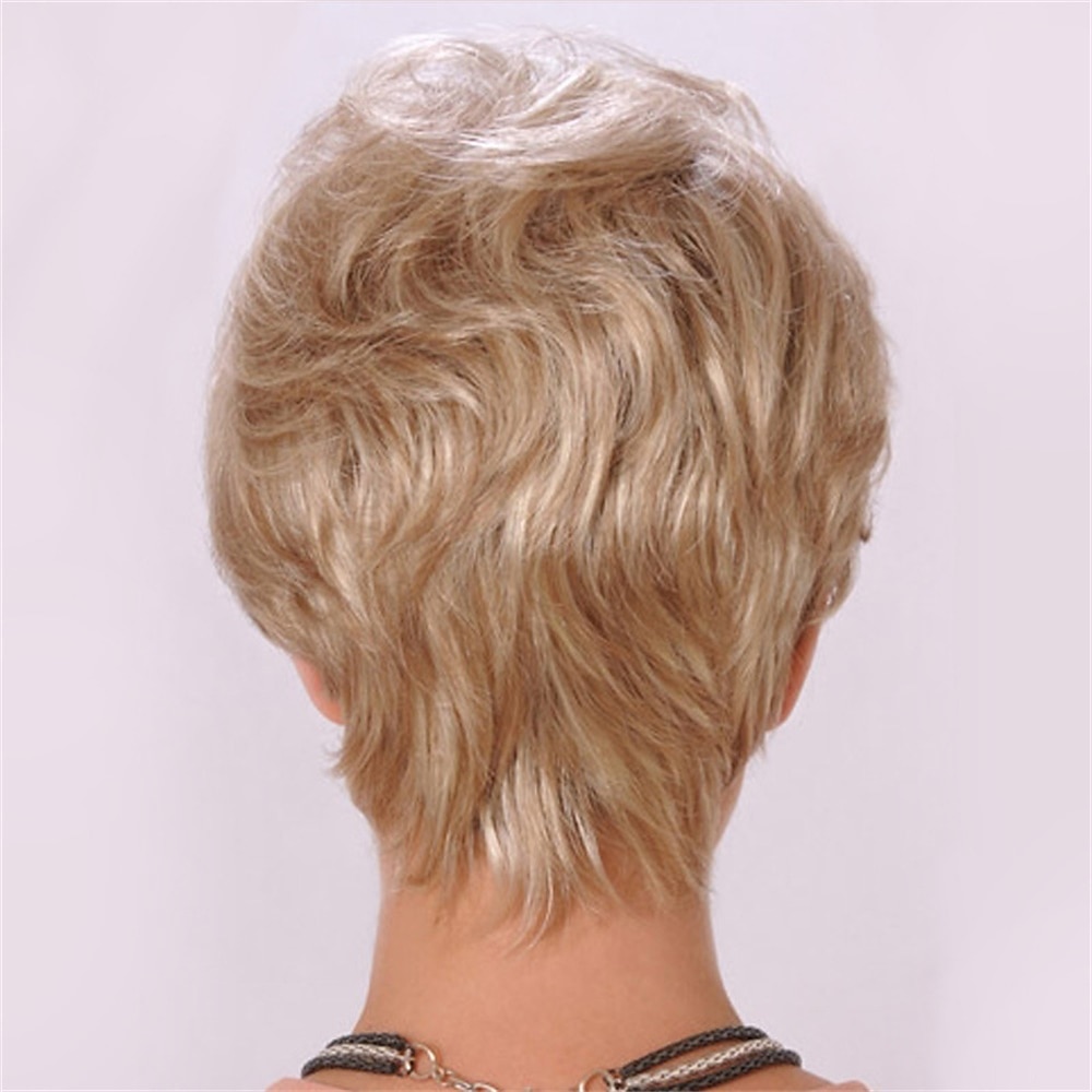 Perruque Synthétique Bouclé Avec Frange Fabriqué à la machine Perruque Court Or clair Cheveux Synthétiques Femme Doux Classique Facile à transporter Blond / Usage quotidien / Fête / Soirée de 2025 ? $26.99 –P2