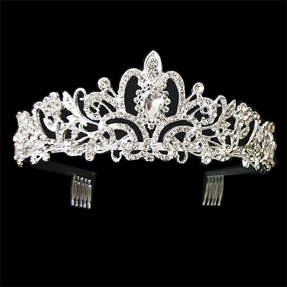 didder argento diadema di cristallo corone per le donne ragazze elegante principessa corona con pettini diademi per le donne da sposa da sposa prom compleanno cosplay costumi di halloween accessori del 2026 a $13.62 –P6
