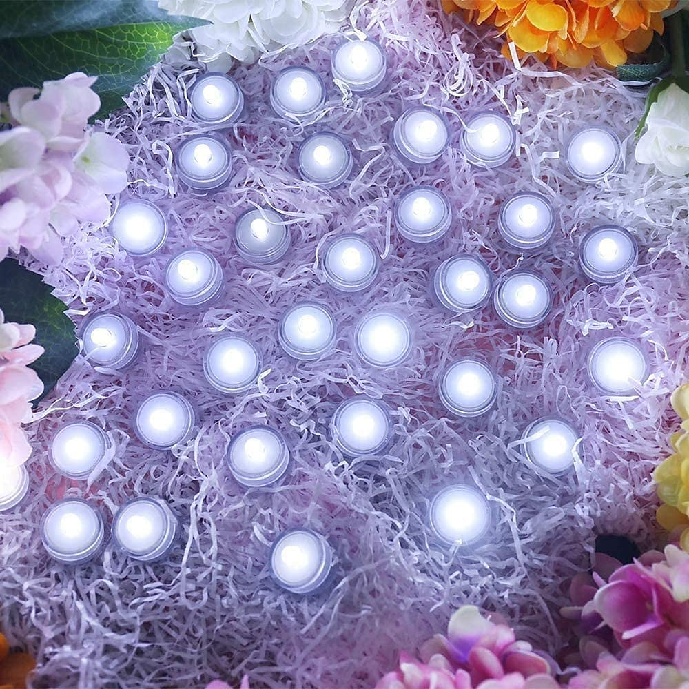 nedsenkbare led-lys 12 stk vanntett rgb undervannslys for bryllup telys badestamp dam akvarium svømmebasseng fest vase dekorasjon belysning 2025 - $17.49 –P16