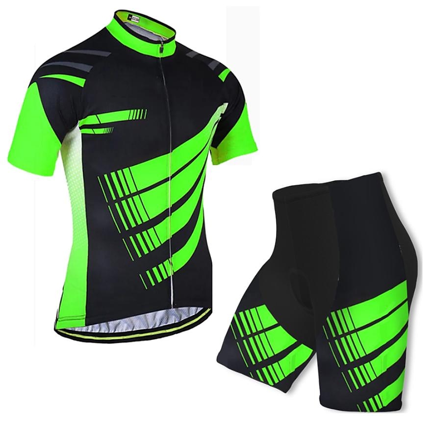 Men's Short Sleeve Cycling Jersey with Bib Shorts Blue Bike 3D Pad Breathable Quick Dry Sports Graphic Clothing Apparel 2025 - $41.99 –P1