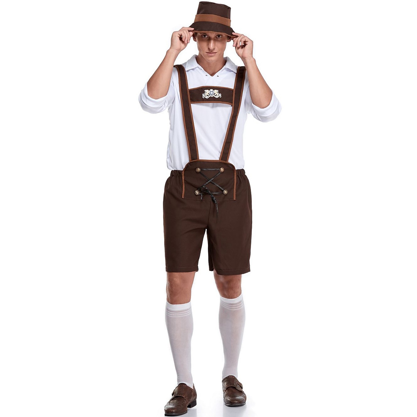 Międzynarodowy Festiwal Piwa Oktoberfest Lederhosen Bawaria Niemiecki Monachium Łąki Męskie Tkanina w stylu tradycyjnym Bluzka Szorty 2026 - $30.99 –P11
