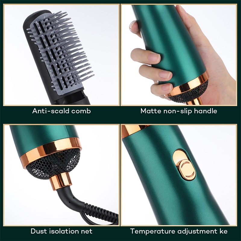 Blow Dryer with Comb Hair Dryer Comb Hot Air Curling For Hair Roller  Ionic Hair Straightening Brush Quick Professional Brush Dry Hair Curler Curling Iron Valentine's Day Gift 2026 - $38.99 –P9