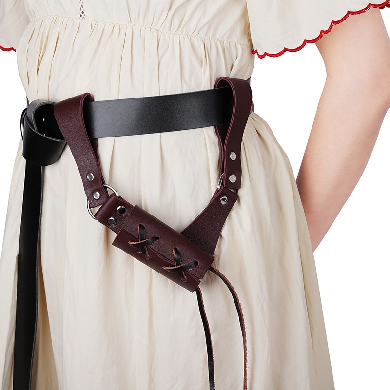 Rétro Vintage Punk & Gothique Médiéval Costume de cosplay Fourreau Porte-Épée Guerrier Chevalier Viking Homme Femmes Celtique Pirate Fantaisie Performance Soirée Scène Adulte Plus d'accessoires de 2025 ? $16.49 –P4