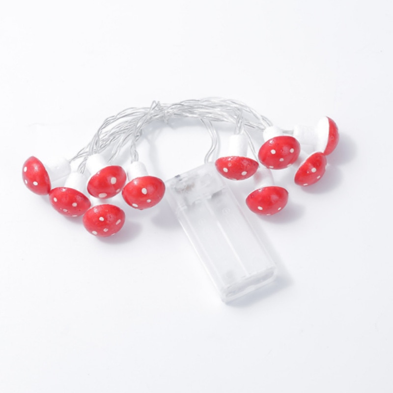 Мushroom Decore эстетические гирлянды для спальни работающие от батареи 1,5 м 10 светодиодов  3 м 20 светодиодов гирлянды венки и подвесные декоры для комнаты стен растений 2026 - $17.99 –P3