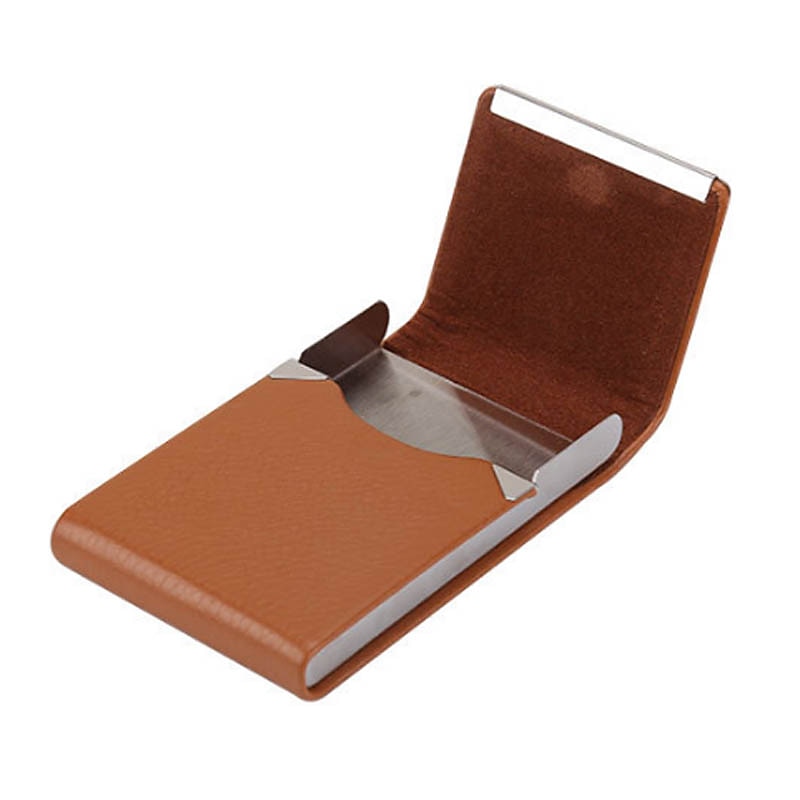 PU Leather Business Card Holder-Professional Pocket Wallet, Magnetic Closure