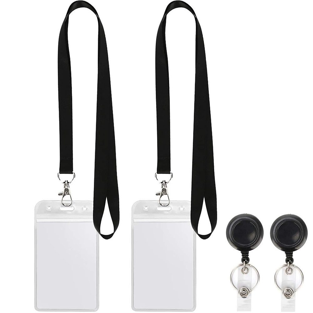 2pcs Porta-Cartão de ID Plástico Porta-Cartão de Nome Profissional à Prova d'Água Transparente para Mulheres e Homens de 2025 por €8.27 –P2