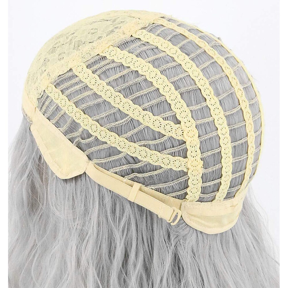 topcosplay herrperuk och skägg lång grå cosplayperuk 2025 - $32.99 -P6