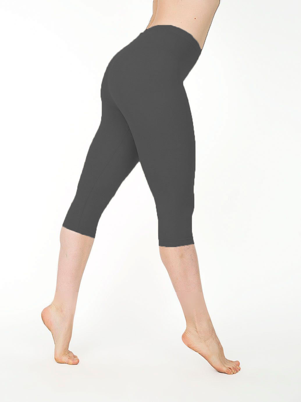 Per donna Ghette Pantaloni da yoga Sollevamento glutei Controllo addominale Vita Alta Allenamento in Palestra Corsa Fitness Leggings Capri Pantaloni Tinta unica Grigio scuro Nero Bianco Gli sport del 2026 a $10.49 –P5