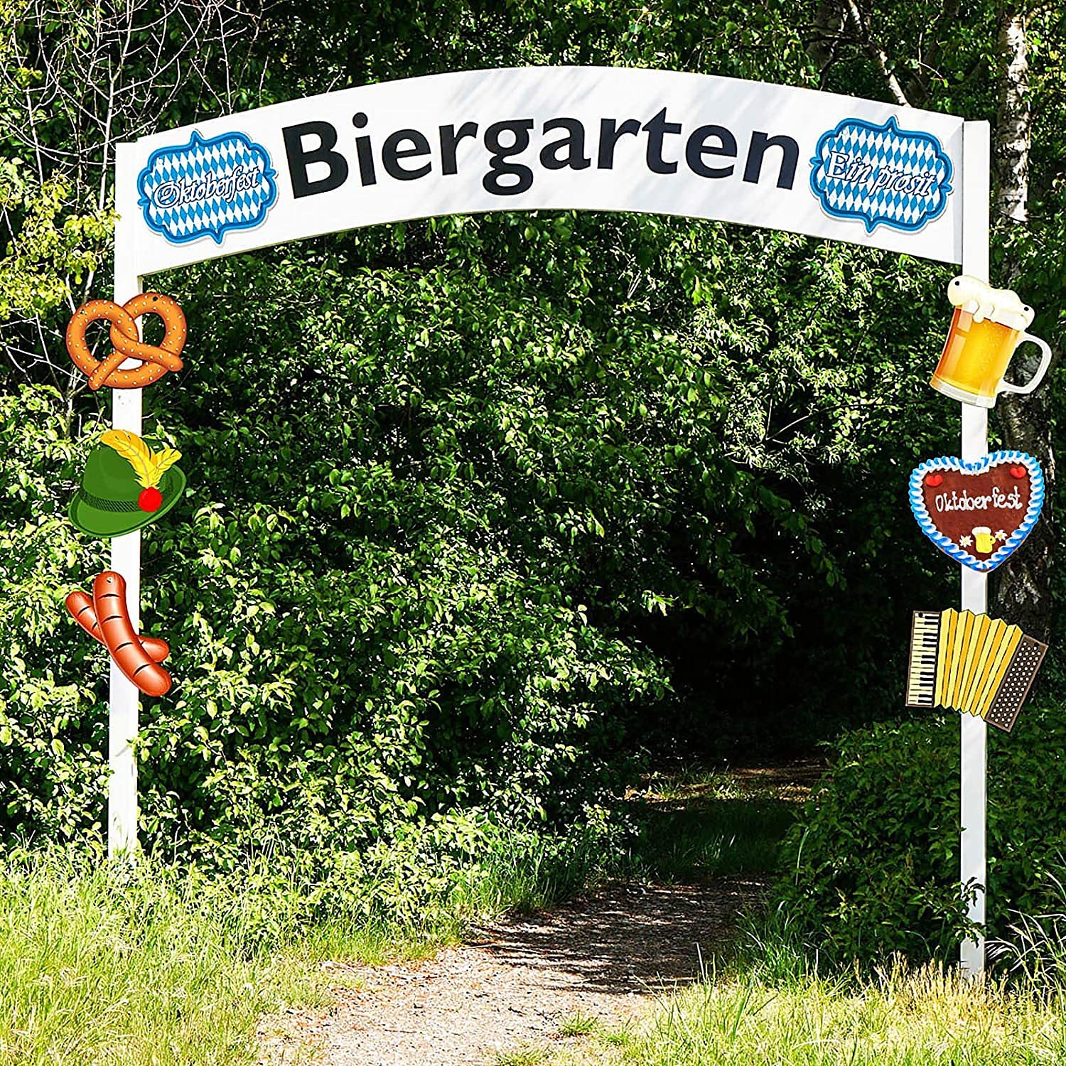 tysk oktoberfest fest trekke flagg München banner blå hvit rutere ferie dekorasjon forsyninger 2025 - €10.99 –P5