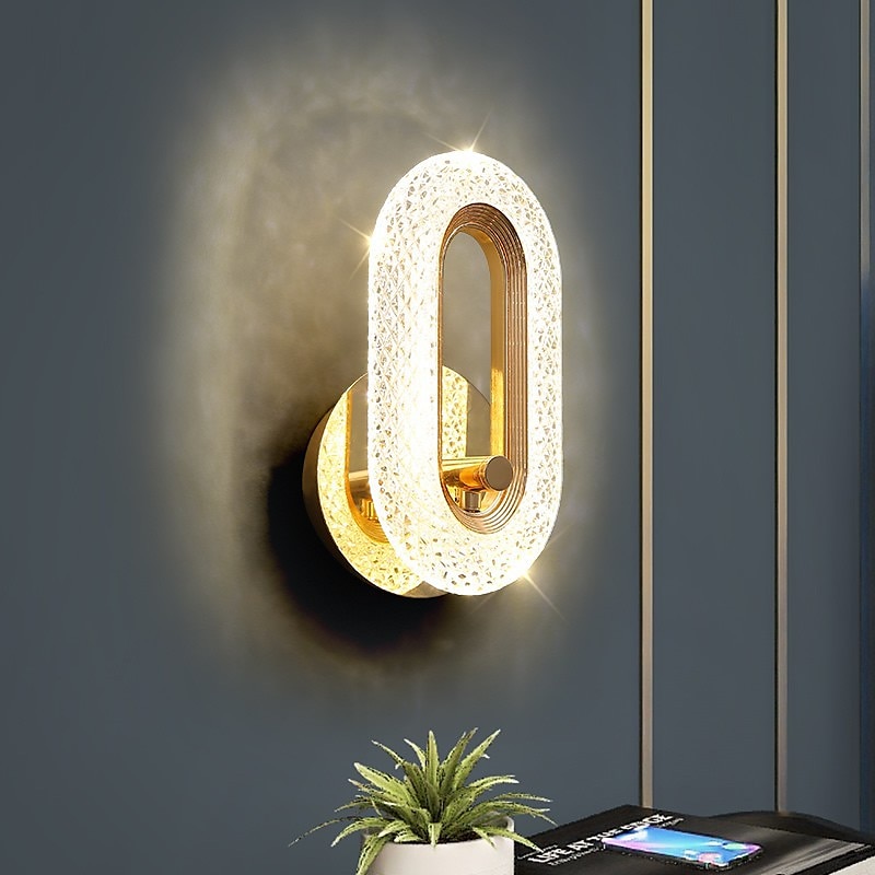 Applique Da Parete A Led In Cristallo Da Interno Moderno Semplice E Creativo Personalizzato Ristorante Lampada Da Soffitto A Testa Singola Camera Piccole Luci A Sospensione del 2025 a $116.99 –P4