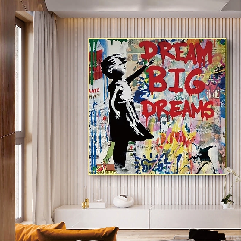 handgemaakte handgeschilderde olieverfschilderij wall street art meisje woondecoratie decor gerold canvas geen frame niet uitgerekt 2025 - $383.59 -P5