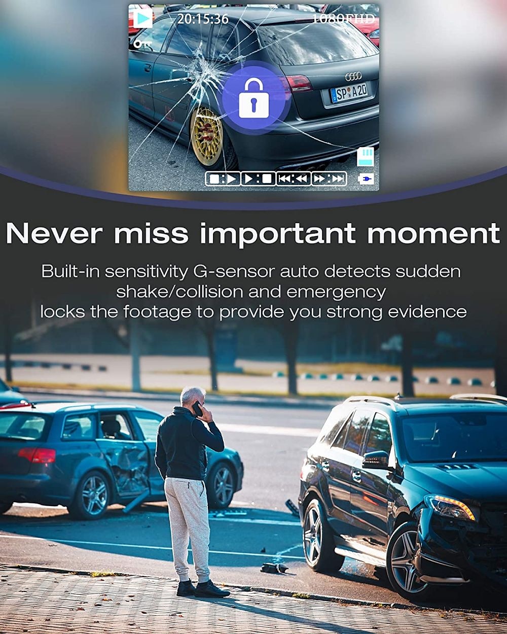 Dual Dash Cam with 64GB Micro SD Card, 1080P Front and Inside Dash Camera for Cars IR Night Vision Car Camera for Taxi Parking Monitor HDR Motion Detection Suction Cup 2025 - $65.99 –P8