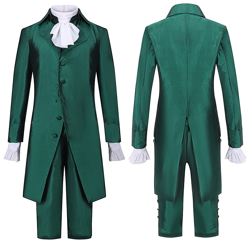 set con camicia gilet trench pantaloni parrucca coloniale 2*berretti per parrucca abito vittoriano da uomo alexander hamilto retro vintage rococò 17th secolo costume cosplay halloween masquerade del 2025 a $151.99 –P3
