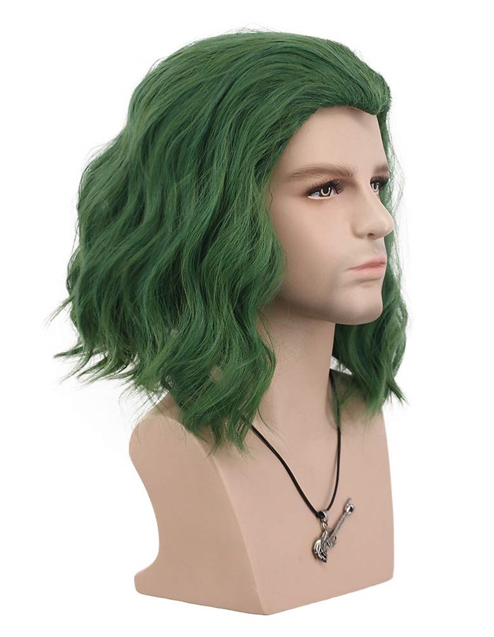 2025年 大人男性用バルドショートボブカールダークグリーンジョーカウィッグ コスプレアニメウィッグ ハロウィンウィッグ セントパトリックデーウィッグ  コレクション – $23.99 –P7