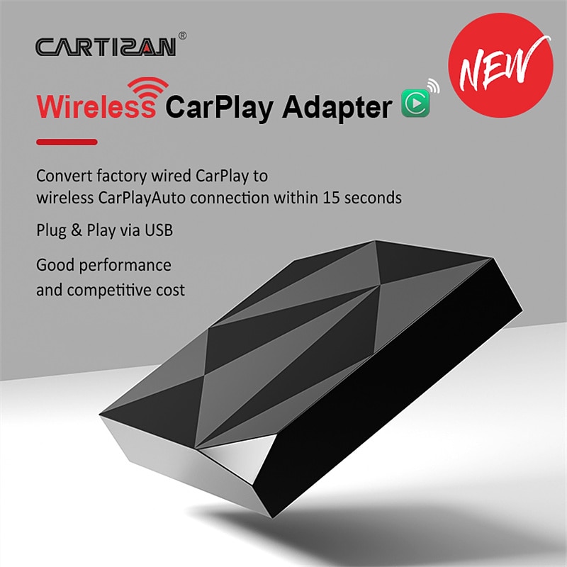 Wireless CarPlay Adapter 2022 Speed Fastest for Apple Wireless CarPlay Dongle Plug & Play 5Ghz WiFi Auto Connect No Delay Online Update U2-AIR for Wired CarPlay Cars Model Year After 2016 2023 - £ 55 –P1