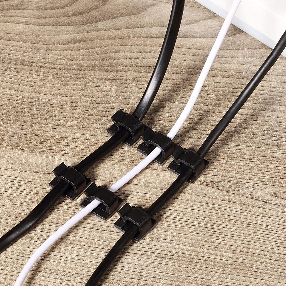 clip per cavi trasparenti 50/100 pezzi con clip per cavi adesive stcikers mini clip per cavi per esterni con robusti ganci autoadesivi clip per luce fermacavi per la decorazione gestione del cavo del 2025 a $12.49 –P4