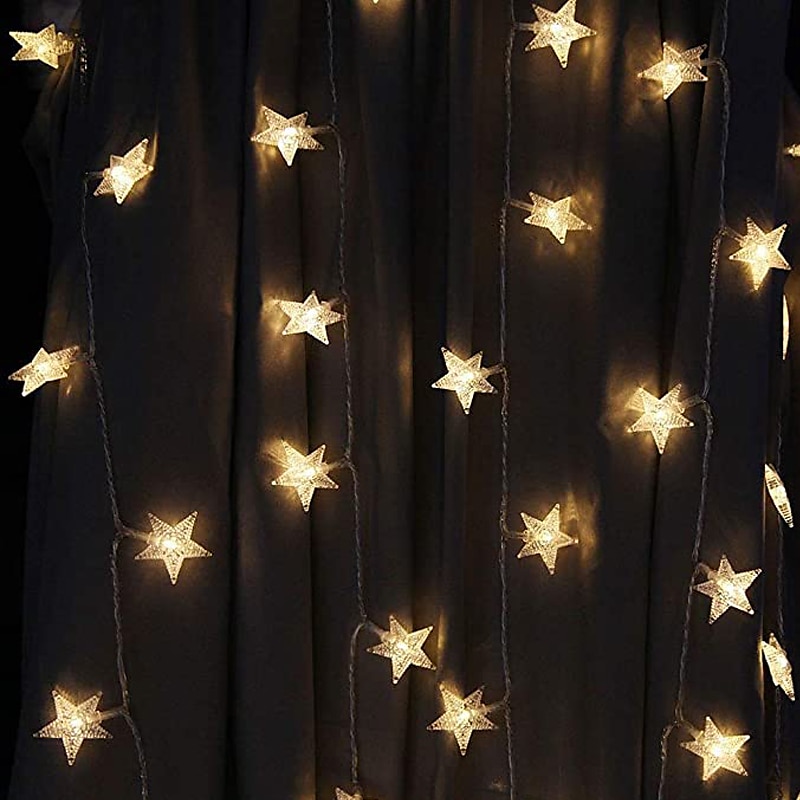 10m 80leds fairy star ljusslinga fjärrkontroll 8 lägen vattentät bröllopsfest trädgård uteplats sovrum hem semester juldekoration 2025 - $29.99 –P5