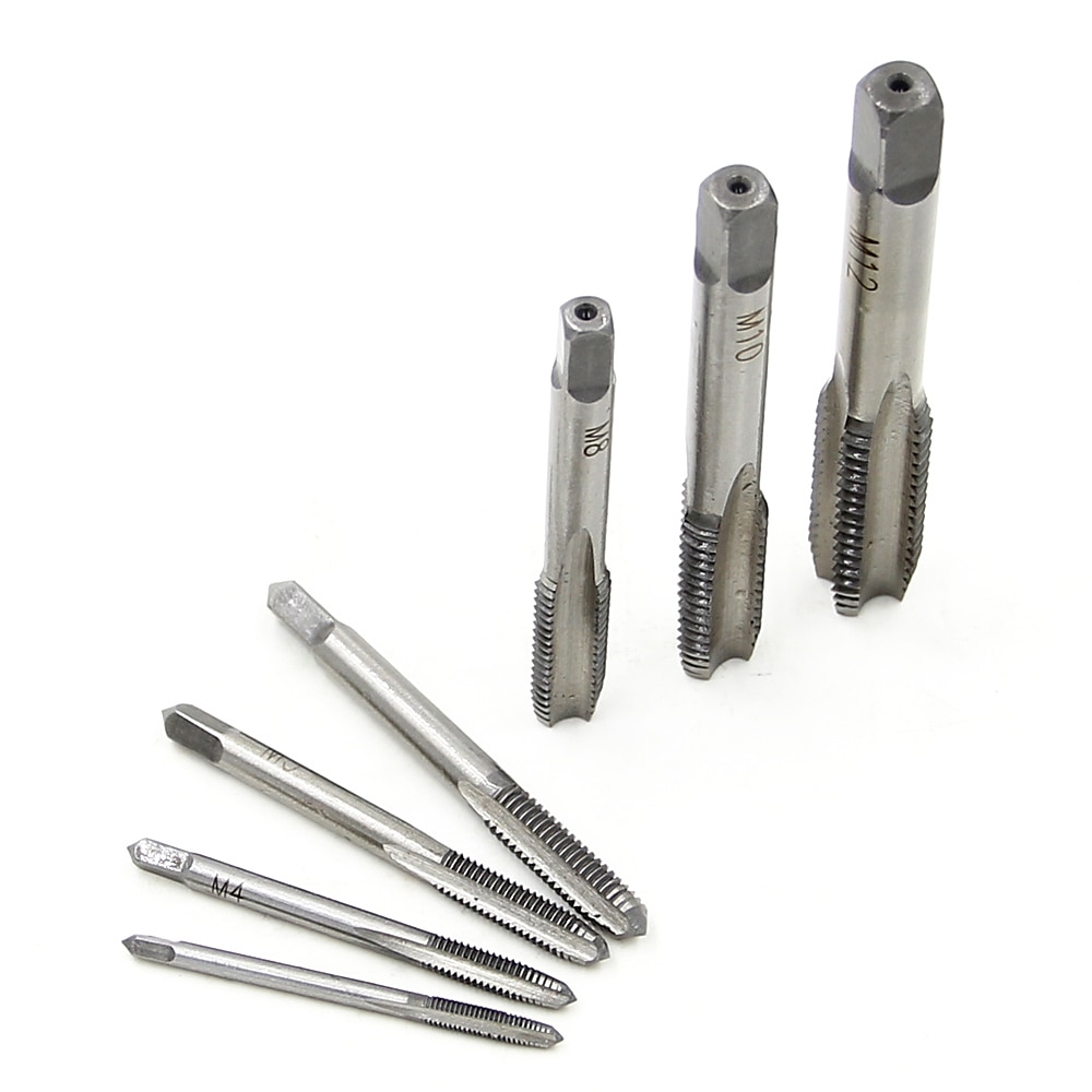 Roulement de taraud en acier pointe conique main droite cannelure droite taraud m3-m12 pour le travail des métaux outil de filetage d'usinage de moules de 2025 ? $8.99 –P8
