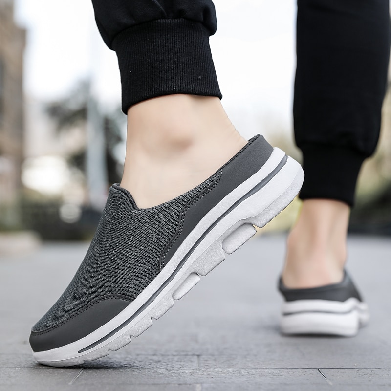 Mocasines de malla livianos sin cordones para hombre: mulas casuales cómodas y transpirables para caminar al aire libre en verano 2025 - $42.99 –P7
