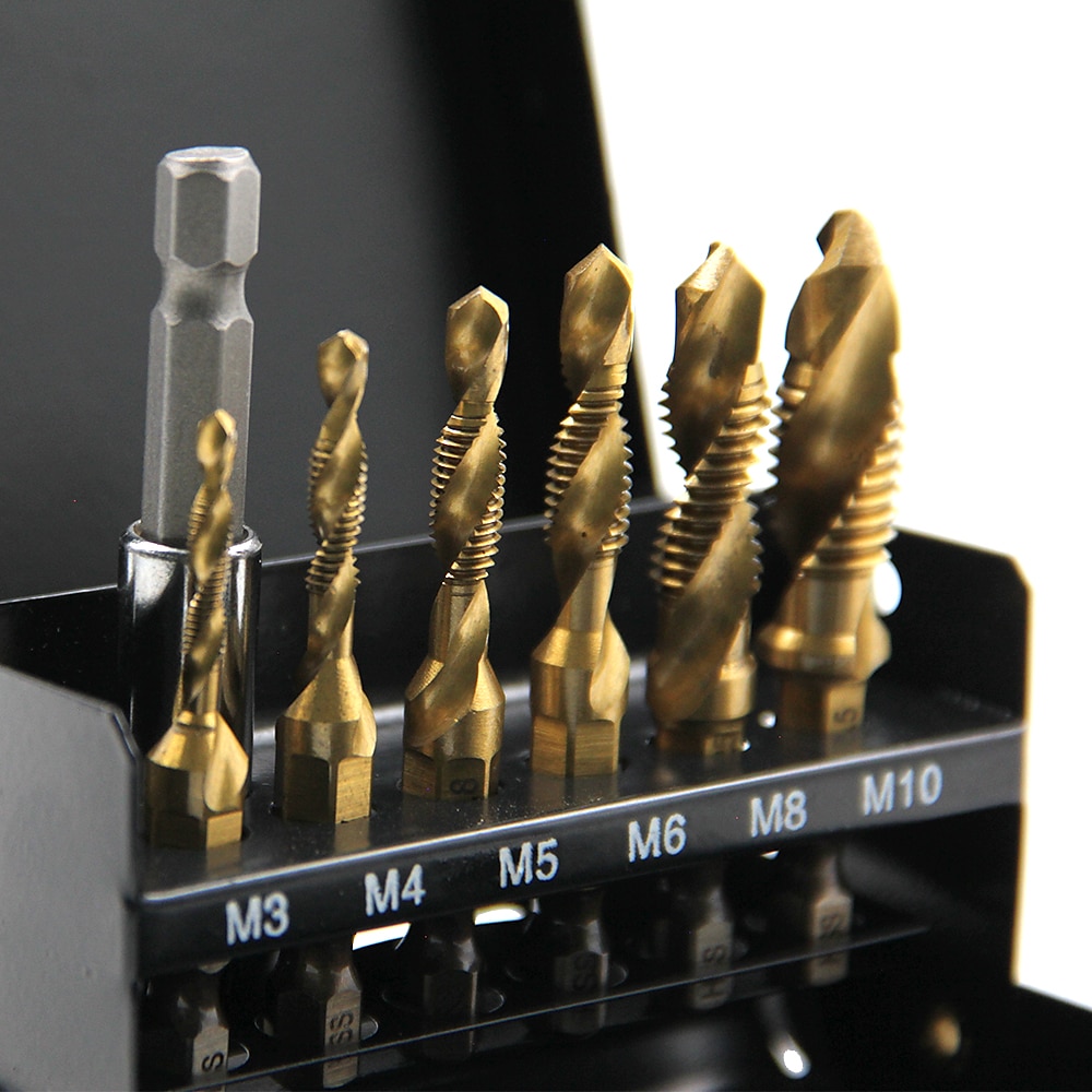 6pc hss maschio composito 60mm asta di prolunga perforatrice e maschiatrice con set di utensili per maschiatura e smussatura di fori del 2025 a $21.99 –P5