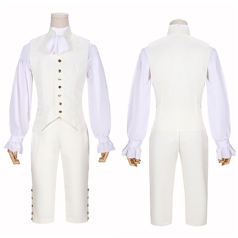 set con camicia gilet trench pantaloni parrucca coloniale 2*berretti per parrucca abito vittoriano da uomo alexander hamilto retro vintage rococò 17th secolo costume cosplay halloween masquerade del 2025 a $151.99 –P2