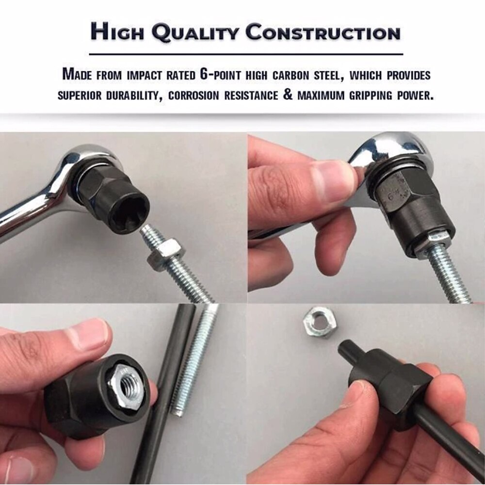 10Pcs Socket Set Nut Screw Remover Adopter Damaged Nut Bolt 9-19MM Car Extractor Threading Tool Box Electric Drill Accessories 2025 - $27.99 –P1