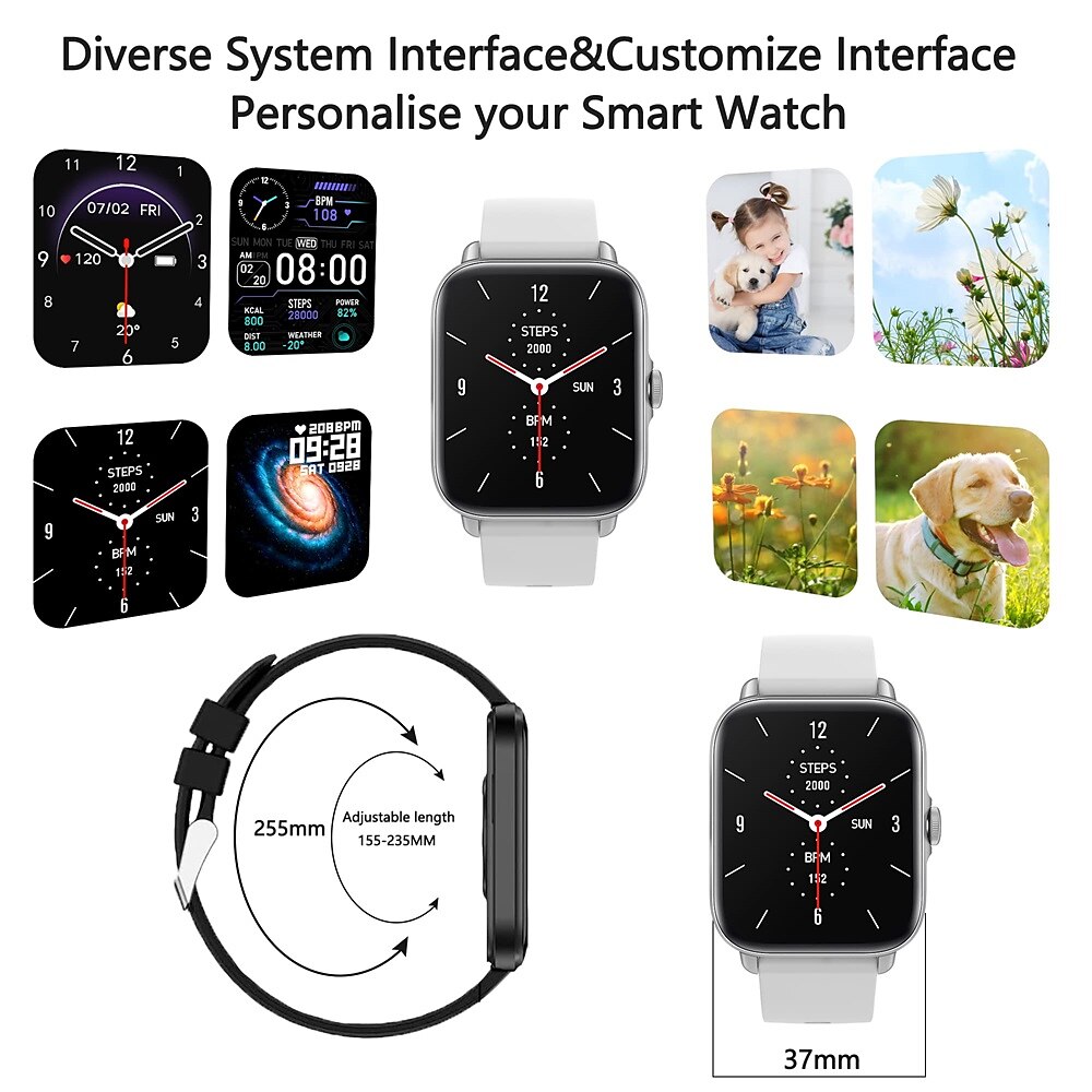 Smart Watch 1.7 inch Smartwatch Women Bluetooth Answer Call IP67 Waterproof Heart Rate Sleep Tracking Blood Oxygen Ai Voice Control for Android iOS Phone 2025 - $47.99 –P13