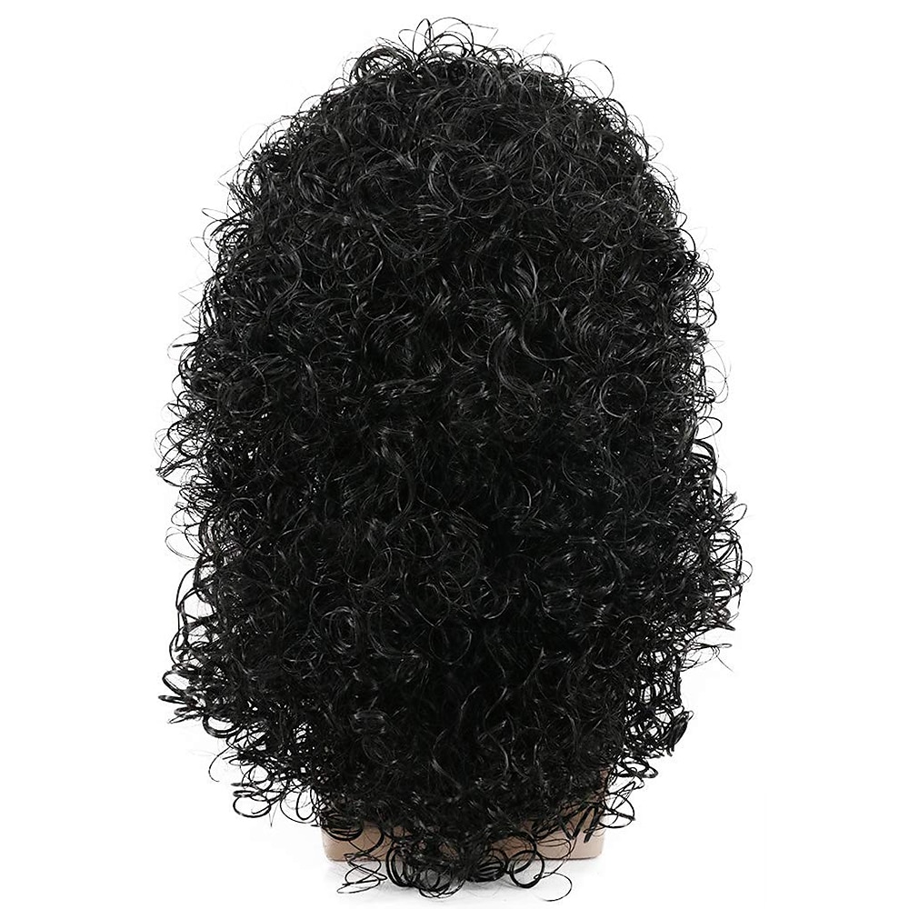 Cosplay-peruukit Musta Kihara Synteettiset hiukset Keskikokoinen Peruukit Miesten Peruukit Juhliin 2026 - $24.99 –P4